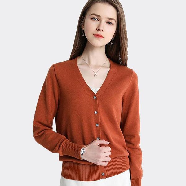 women's knits & tees women sweater knitted cardigan 2021 fashion v-neck loose long sleeve female knit coat, White
women's knits & tees women sweater knitted cardigan 2021 fashion v-neck loose long sleeve female knit coat, White