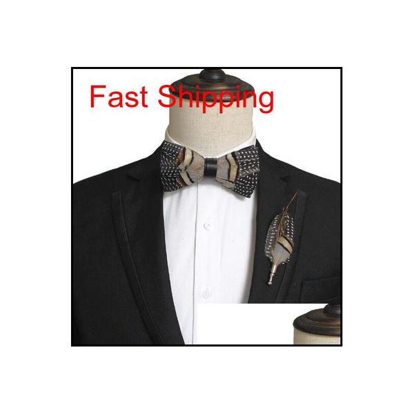 handmade mens sapphire feather leather bow tie brooch set pre-tied bow tie for wedding party clo qylojl bde_home, Blue;white
handmade mens sapphire feather leather bow tie brooch set pre-tied bow tie for wedding party clo qylojl bde_home, Blue;white