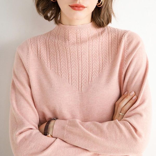 cashmere new style for autumn and winter half-collar sweater women's sweater pullover loose-fit hollow-out bottoming shirt1, White;black
cashmere new style for autumn and winter half-collar sweater women's sweater pullover loose-fit hollow-out bottoming shirt1, White;black