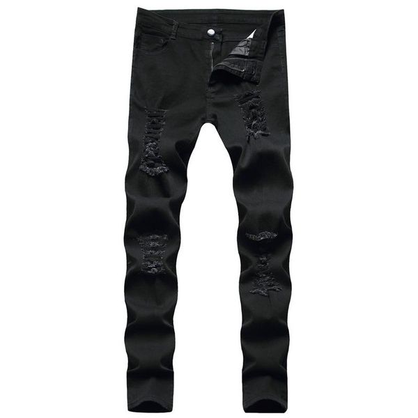spring and summer black skinny jeans with knee holes men's slim stretch pants mens streetwear men, Blue
spring and summer black skinny jeans with knee holes men's slim stretch pants mens streetwear men, Blue