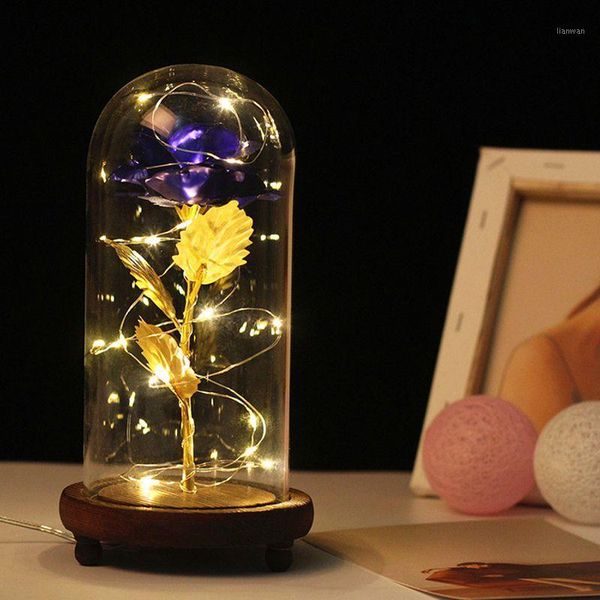 new gold foil artificial silk rose flowers in glass dome with usb led light string on wooden base great gift for women girls
new gold foil artificial silk rose flowers in glass dome with usb led light string on wooden base great gift for women girls