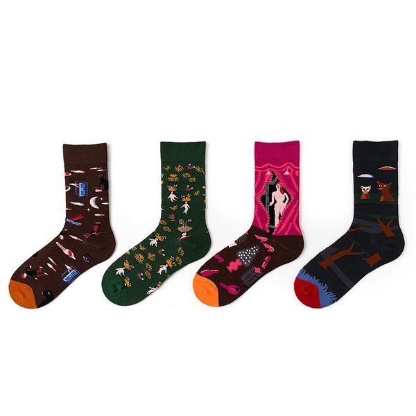 new socks harajuku manufacturers selling french art cotton socks ins a undertakes four seasons stockings, Black
new socks harajuku manufacturers selling french art cotton socks ins a undertakes four seasons stockings, Black