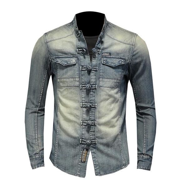 men's long sleeve denim shirt soft and comfortable blue men's long sleeve thin jacket, Black;brown
men's long sleeve denim shirt soft and comfortable blue men's long sleeve thin jacket, Black;brown