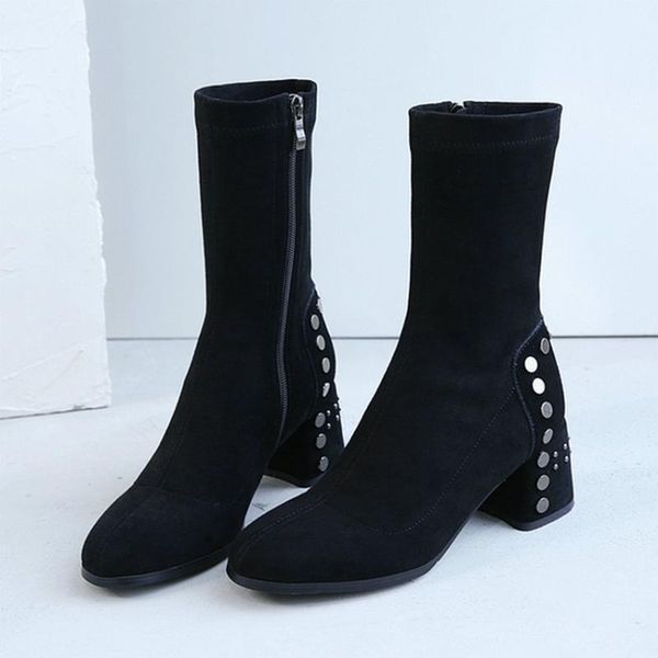 eshtonshero shoes woman women ankle boots square med heels flock platform autumn classic ladies motorcycle sock boots size 3-9, Black
eshtonshero shoes woman women ankle boots square med heels flock platform autumn classic ladies motorcycle sock boots size 3-9, Black