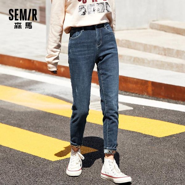 semir jeans women slim feet 2020 autumn new cotton cropped pants fashion black pencil pants stretch for woman, Blue
semir jeans women slim feet 2020 autumn new cotton cropped pants fashion black pencil pants stretch for woman, Blue