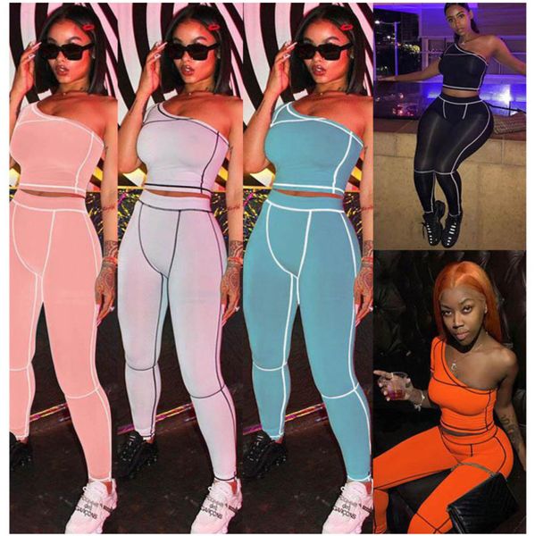 women tracksuits two pieces set one shoulder crop long trousers line stitching new ladies shoulder yoga pants sports fashion suits p854, Gray
women tracksuits two pieces set one shoulder crop long trousers line stitching new ladies shoulder yoga pants sports fashion suits p854, Gray