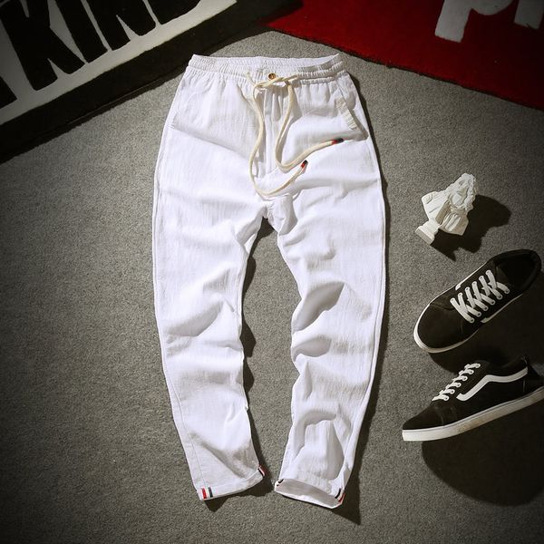 2021 new summer men cotton linen high-quality luxury loose elastic waist straight joggers pants large size 5xl 7tye, Black
2021 new summer men cotton linen high-quality luxury loose elastic waist straight joggers pants large size 5xl 7tye, Black