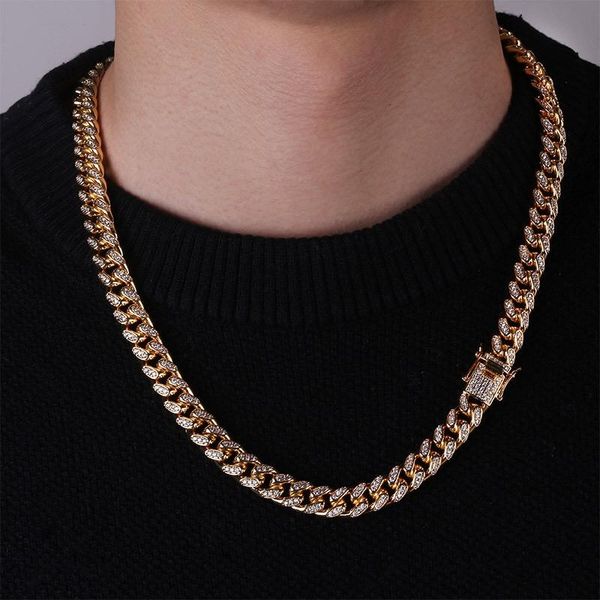 pendant necklaces men's 10mm iced out zircon miami cuban link necklace hip hop jewelry, Silver
pendant necklaces men's 10mm iced out zircon miami cuban link necklace hip hop jewelry, Silver