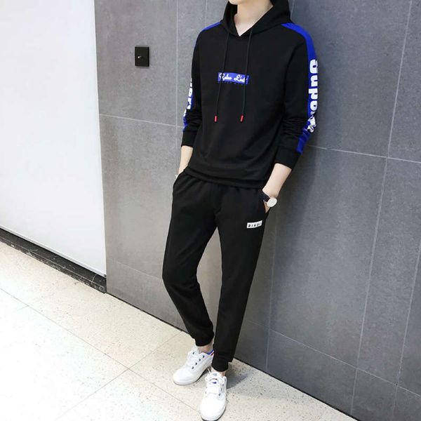 sweater two pieces new in men's autumn of 2019, Gray