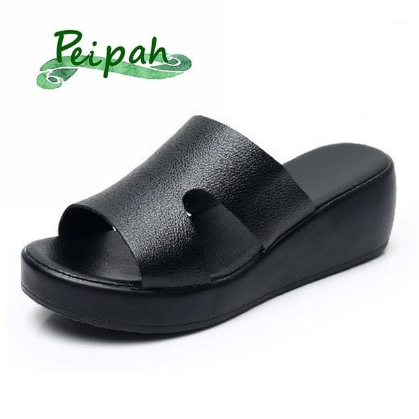 peipah platform wedges women's slippers summer genuine leather heighten shoes woman shallow solid slides female casual footwear1, Black
peipah platform wedges women's slippers summer genuine leather heighten shoes woman shallow solid slides female casual footwear1, Black