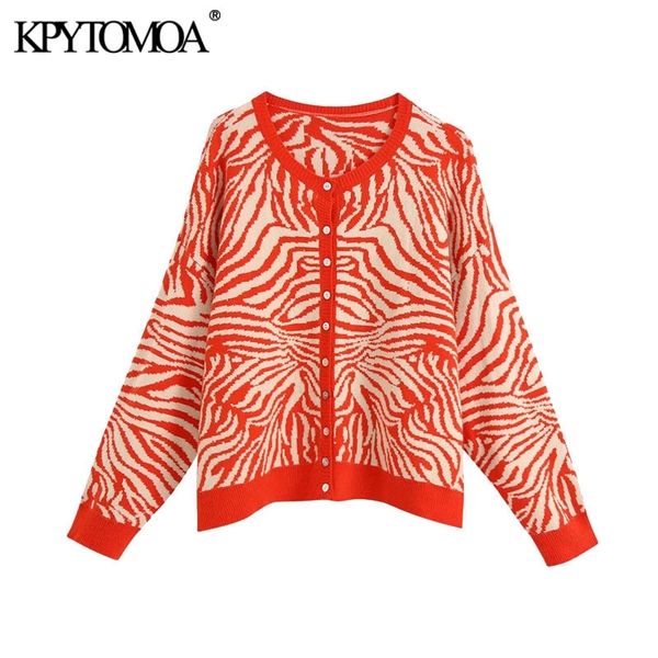 kpytomoa women fashion animal print loose knitted cardigan sweater vintage long sleeve button-up female outerwear chic 201030, White
kpytomoa women fashion animal print loose knitted cardigan sweater vintage long sleeve button-up female outerwear chic 201030, White