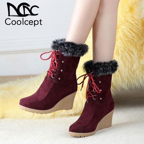 coolcept brand new solid lace up wedges high heels round toe shoes woman casual winter boots 3 colors size 34-431, Black
coolcept brand new solid lace up wedges high heels round toe shoes woman casual winter boots 3 colors size 34-431, Black