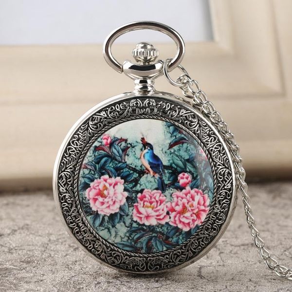 luxury silver quartz pocket watch vivid bird on the tree with exquisite flowers patterns necklace pendant gifts chain watch q wmtzdd, Slivery;golden
luxury silver quartz pocket watch vivid bird on the tree with exquisite flowers patterns necklace pendant gifts chain watch q wmtzdd, Slivery;golden