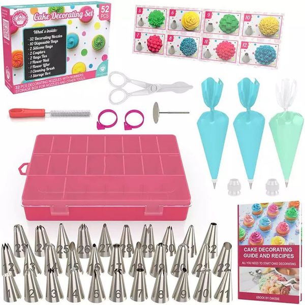 52pcs kit icing dispensers russian tips puff piping tip storage pastry bags spatula tools baking supplies set q1218
52pcs kit icing dispensers russian tips puff piping tip storage pastry bags spatula tools baking supplies set q1218