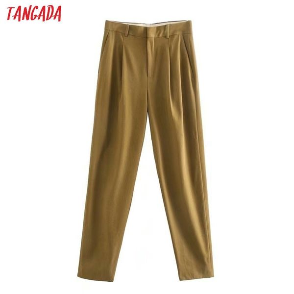tangada fashion women solid suit pants trousers zipper pockets buttons office lady pants pantalon lj201029, Black;white
tangada fashion women solid suit pants trousers zipper pockets buttons office lady pants pantalon lj201029, Black;white