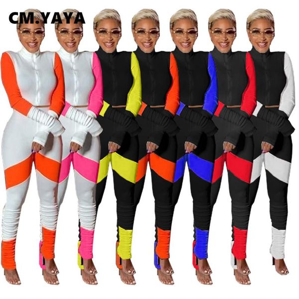 cm.yaya activewear patchwork ribbed women's set turtleneck crop satcked pants matching set tracksuit two 2piece outfit, Gray
cm.yaya activewear patchwork ribbed women's set turtleneck crop satcked pants matching set tracksuit two 2piece outfit, Gray
