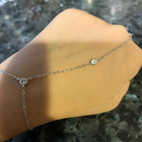 fashion silver color finger to wrist bracelet for women wedding jewerly link chain charms delicate bangles 201209, Black
fashion silver color finger to wrist bracelet for women wedding jewerly link chain charms delicate bangles 201209, Black
