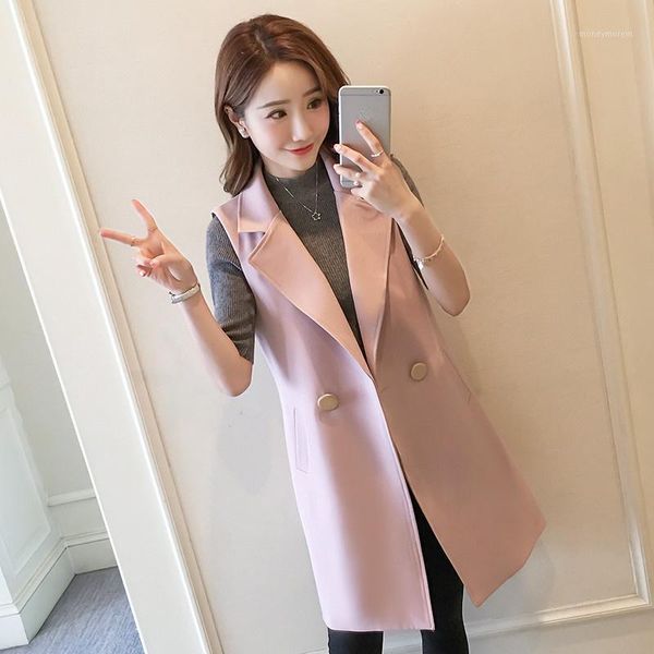 women's vests suit vest women spring summer elegant long coat chaleco mujer sleeveless black cardigan blazer jacket waistcoat c53391, Black;white
women's vests suit vest women spring summer elegant long coat chaleco mujer sleeveless black cardigan blazer jacket waistcoat c53391, Black;white