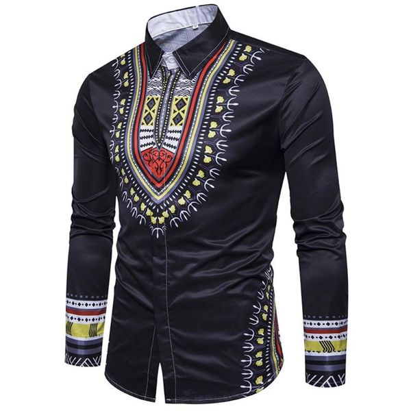 men's casual shirts spring, autumn summer african print pullover long sleeved cotton blend blouse, White;black
men's casual shirts spring, autumn summer african print pullover long sleeved cotton blend blouse, White;black