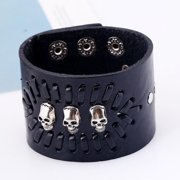 charm bracelets men's women's genuine leather wide bracelet punk bangle jewelry 2021, Golden;silver
charm bracelets men's women's genuine leather wide bracelet punk bangle jewelry 2021, Golden;silver