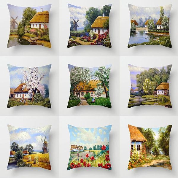 cushion/decorative pillow cushion cover american style country oil painting covers decorative scenery christmas case farmhouse decor1
cushion/decorative pillow cushion cover american style country oil painting covers decorative scenery christmas case farmhouse decor1
