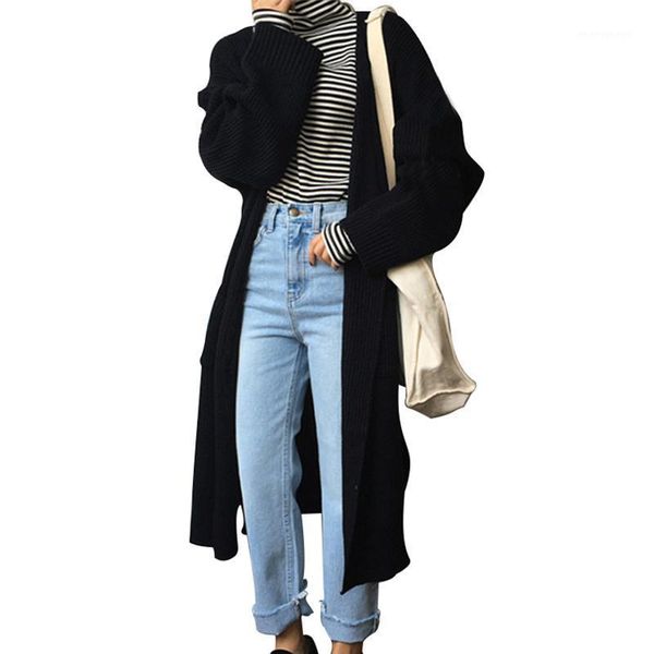 women's knits & tees 2021 autumn women oversized long cardigan coat open front sleeves slits side loose fashion knitted cardigans outwe, White
women's knits & tees 2021 autumn women oversized long cardigan coat open front sleeves slits side loose fashion knitted cardigans outwe, White