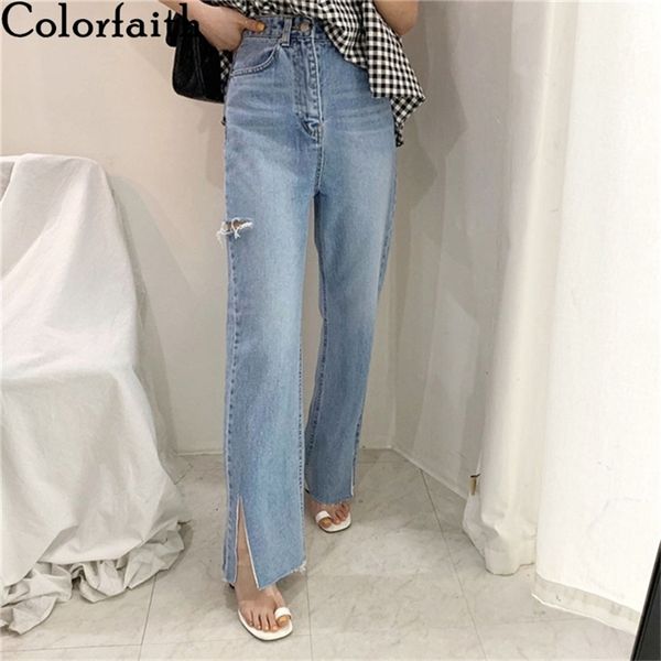 colorfaith new women summer autumn jeans casual high waist trousers ripped denim raw edge slit wild ankle-length pants j537 201225, Blue
colorfaith new women summer autumn jeans casual high waist trousers ripped denim raw edge slit wild ankle-length pants j537 201225, Blue