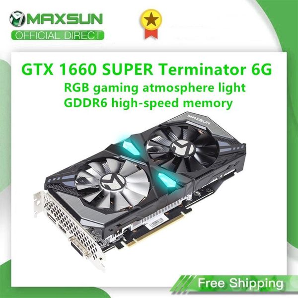maxsun gtx 1660 super terminator 6g графическая карта nvidia gddr6 gpu видеограмма 12nm rgb освещение видеокарты для компьютера пк
maxsun gtx 1660 super terminator 6g графическая карта nvidia gddr6 gpu видеограмма 12nm rgb освещение видеокарты для компьютера пк