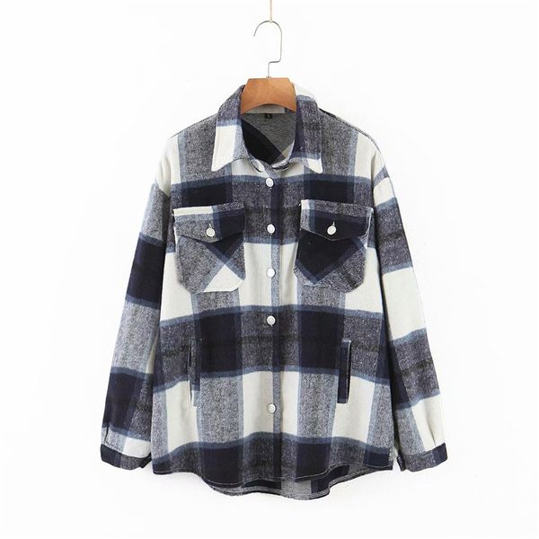 2021 new streetwear women in thick wool shirts fall fashions ladies plaid chic shirt oversize casual girls sweaters d0ac, White
2021 new streetwear women in thick wool shirts fall fashions ladies plaid chic shirt oversize casual girls sweaters d0ac, White