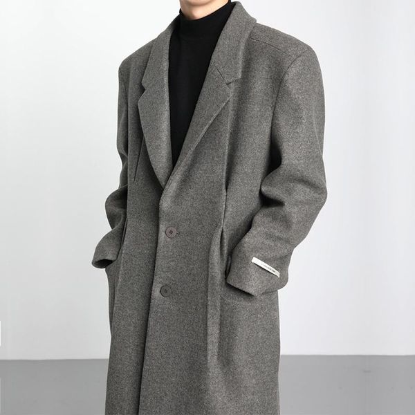 men's wool & blends the trench coat of 2021 is korean version men's knee-length overcoat with thick warm woollen cloth1, Black
men's wool & blends the trench coat of 2021 is korean version men's knee-length overcoat with thick warm woollen cloth1, Black