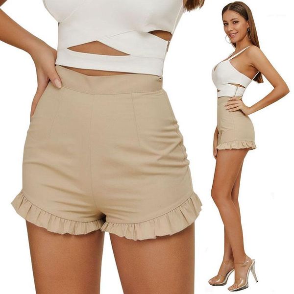 high waist shorts women 2019 new summer paper bag elegant fashion back zipper slim solid ruffle mini ladies shorts bottom1, White;black
high waist shorts women 2019 new summer paper bag elegant fashion back zipper slim solid ruffle mini ladies shorts bottom1, White;black