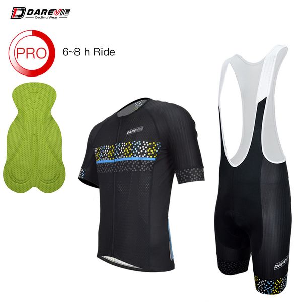 darevie sets suit jersey shockproof pad cycling bib shorts 6 hour ride quick dry pro team bike clothing c0123, Gray
darevie sets suit jersey shockproof pad cycling bib shorts 6 hour ride quick dry pro team bike clothing c0123, Gray
