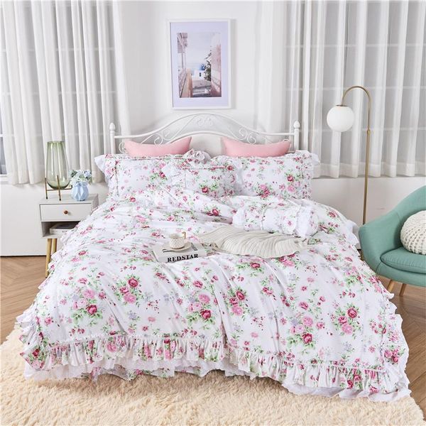 bedding sets korean princess lace ruffles pastoral floral skirt set for girl pure cotton ropa de cama pillow sham duvet cover
bedding sets korean princess lace ruffles pastoral floral skirt set for girl pure cotton ropa de cama pillow sham duvet cover