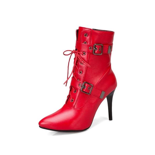 boots plus size 50 ankle women lace-up zipper thin high heels point toe fetish shoes party wedding ladies 3993, Black
boots plus size 50 ankle women lace-up zipper thin high heels point toe fetish shoes party wedding ladies 3993, Black