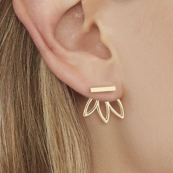 women earrings before and after pure alloy fashion flower modeling simple alloy series cross-border ins jewelry accessories, Silver
women earrings before and after pure alloy fashion flower modeling simple alloy series cross-border ins jewelry accessories, Silver