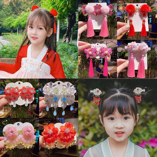 new children's fashion super fairy retro cute hair accessories little girl tassel hair clip chinese style new year clip, Golden;silver
new children's fashion super fairy retro cute hair accessories little girl tassel hair clip chinese style new year clip, Golden;silver