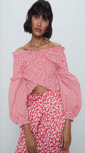 2021 new spring summer european lattice female zaraing vadiming sheining women pink blouse shirt streetwear o9612, White
2021 new spring summer european lattice female zaraing vadiming sheining women pink blouse shirt streetwear o9612, White