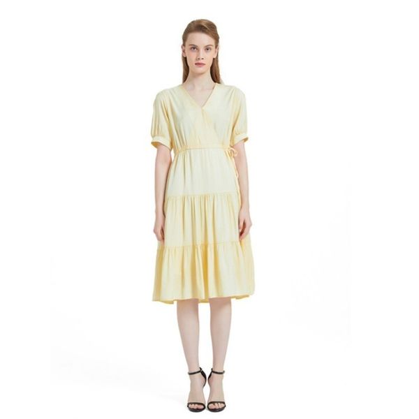 new summer hepburn v-neck fashion simple solid color dress with waist closing ol lace up skirt, Black;gray
new summer hepburn v-neck fashion simple solid color dress with waist closing ol lace up skirt, Black;gray