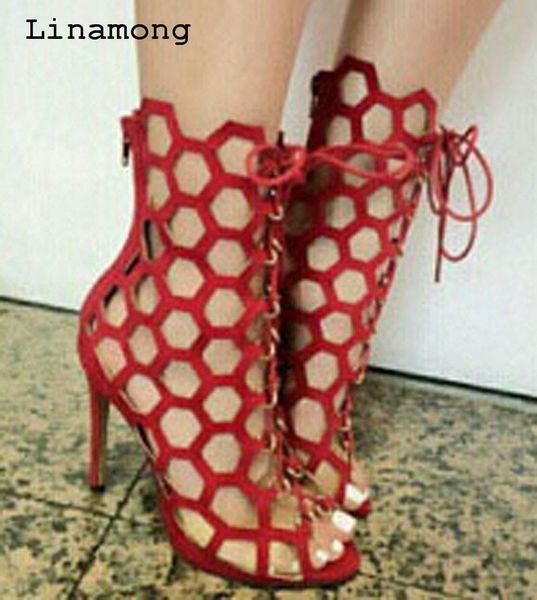 boots 2021 summer mesh pu leather material cross-tied chic design style ankle peep toe cool thin high heel, Black
boots 2021 summer mesh pu leather material cross-tied chic design style ankle peep toe cool thin high heel, Black
