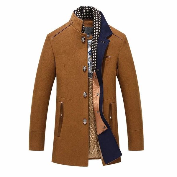2020 new woolen coat winter fleece warm jackets thermal slim fit fashion trench outerwear male cappotto uomo, Black
2020 new woolen coat winter fleece warm jackets thermal slim fit fashion trench outerwear male cappotto uomo, Black