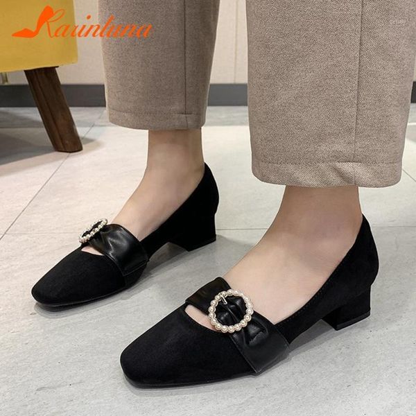 karinkuna plus size 34-40 women shoes new trendy low heels pearl flock slip-on spring square toe mary janes spring pumps1, Black
karinkuna plus size 34-40 women shoes new trendy low heels pearl flock slip-on spring square toe mary janes spring pumps1, Black