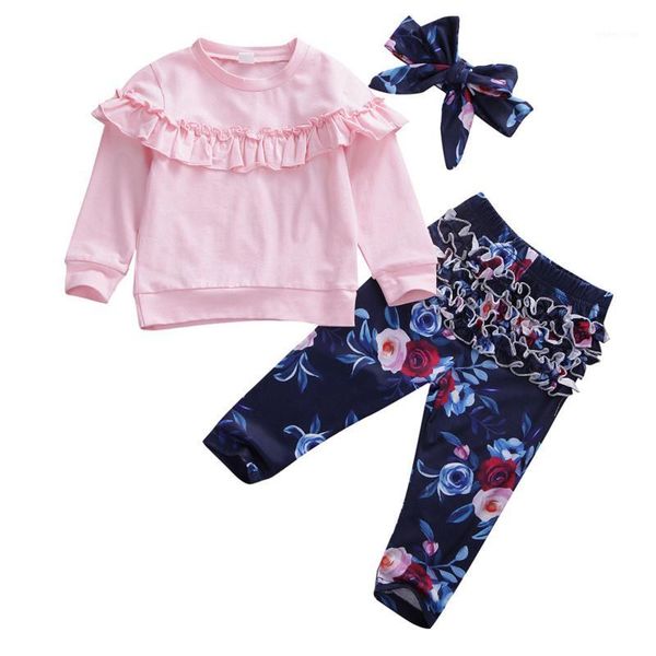 autumn winter toddler kid baby girl clothes set 2pc ruffle pullover +floral pants+headband 0-24m1, White
autumn winter toddler kid baby girl clothes set 2pc ruffle pullover +floral pants+headband 0-24m1, White