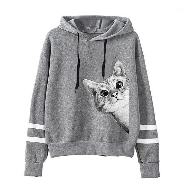 women's hoodies & sweatshirts winter women's stripe cat printing hooded female 2021 cotton thicken warm lady autumn plus size #t1, Black
women's hoodies & sweatshirts winter women's stripe cat printing hooded female 2021 cotton thicken warm lady autumn plus size #t1, Black