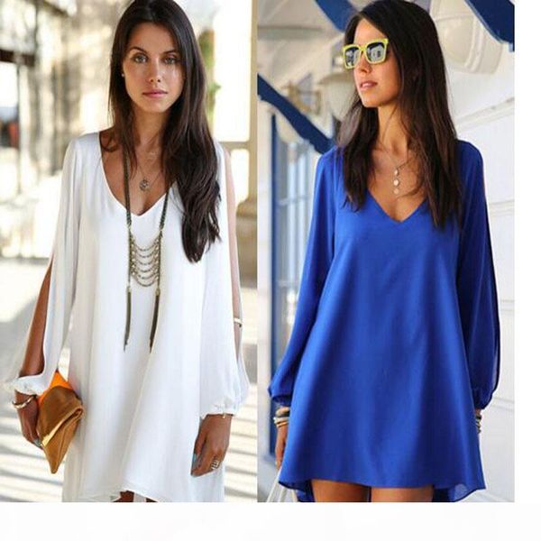 new style summer casual dress women loose clothes v-neck chiffon dress size s l xl xxl ing, Black;gray
new style summer casual dress women loose clothes v-neck chiffon dress size s l xl xxl ing, Black;gray
