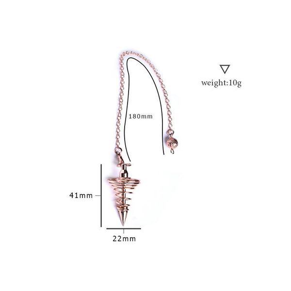 1pc pendulum metal amulet spiral cone antique copper gold silver colored clock for pyramid pendulum aura qyldvv, Black
1pc pendulum metal amulet spiral cone antique copper gold silver colored clock for pyramid pendulum aura qyldvv, Black