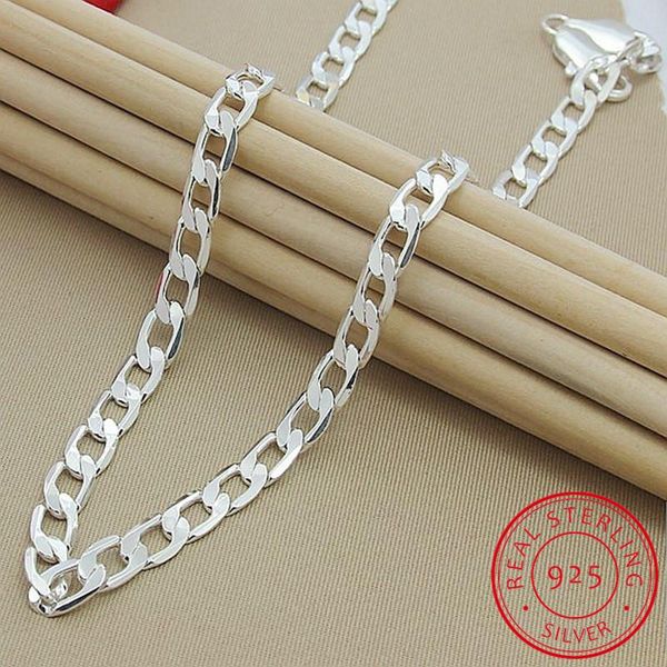 925 sterling silver 8mm 24 inch sideways chain necklace for women men engagement wedding fashion charm jewelry
925 sterling silver 8mm 24 inch sideways chain necklace for women men engagement wedding fashion charm jewelry