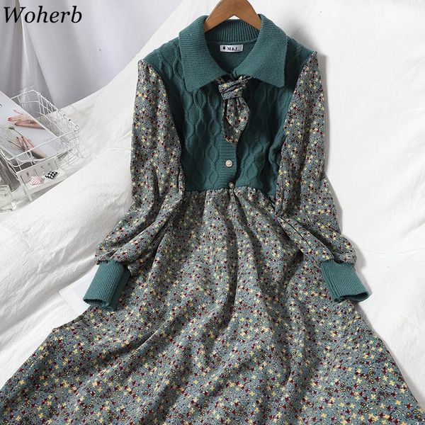 casual dresses woherb fashion knitted dress lace up patchwork women fall clothes sweet floral korean corduroy vestidos female1, Black;gray
casual dresses woherb fashion knitted dress lace up patchwork women fall clothes sweet floral korean corduroy vestidos female1, Black;gray