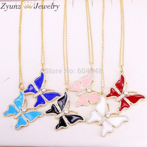 pendant necklaces 5 strands zyz328-1871 micro pave cz enamel necklace butterfly jewelry beautiful, Silver
pendant necklaces 5 strands zyz328-1871 micro pave cz enamel necklace butterfly jewelry beautiful, Silver