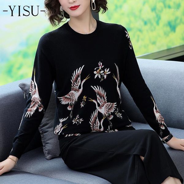 yisu fashion bird printed sweater women o-neck long sleeve female jumper knitted sweater casual pullover 2020 autumn pullover1, White;black
yisu fashion bird printed sweater women o-neck long sleeve female jumper knitted sweater casual pullover 2020 autumn pullover1, White;black