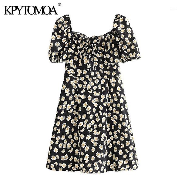 kpytomoa women 2020 fashion floral print mini dress vintage tied v neck puff sleeve back zipper female dresses vestidos mujer1, Black;gray
kpytomoa women 2020 fashion floral print mini dress vintage tied v neck puff sleeve back zipper female dresses vestidos mujer1, Black;gray
